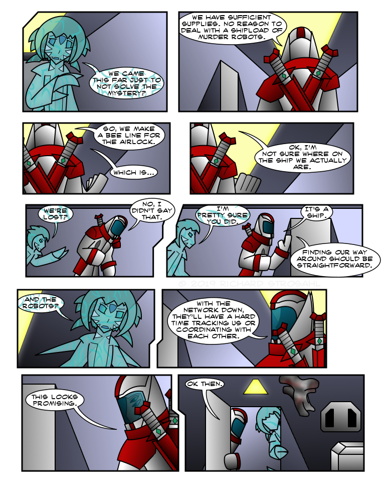 Page 45 – Not Lost on a Ship full of Murder Robots